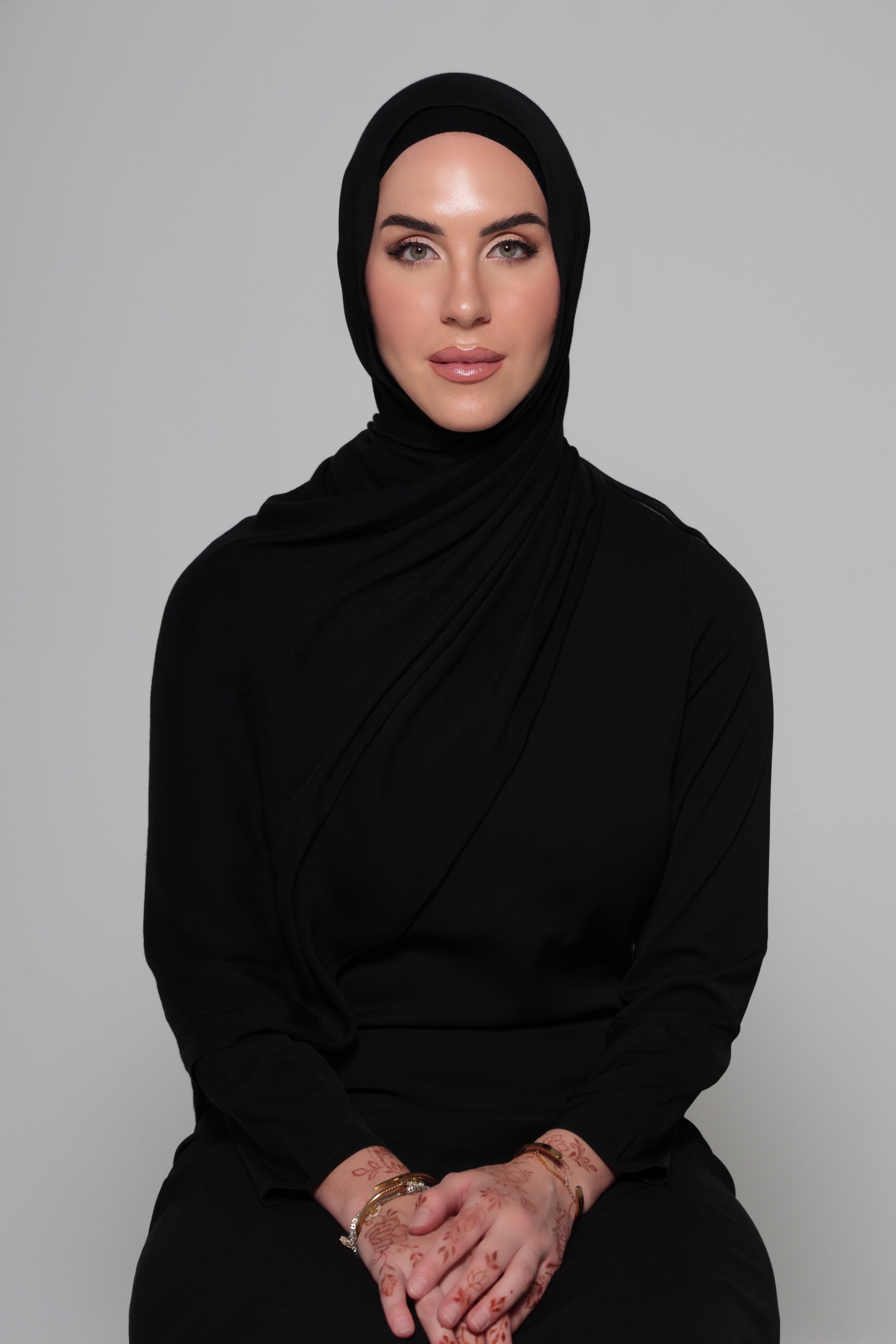 Midnight Black Modal Hijab