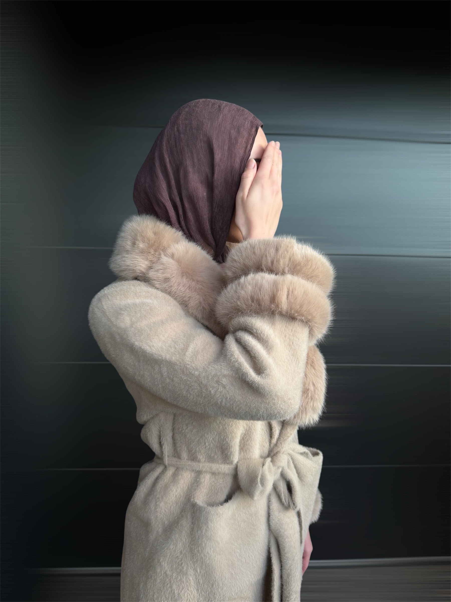Plum Rayon crinkle hijab