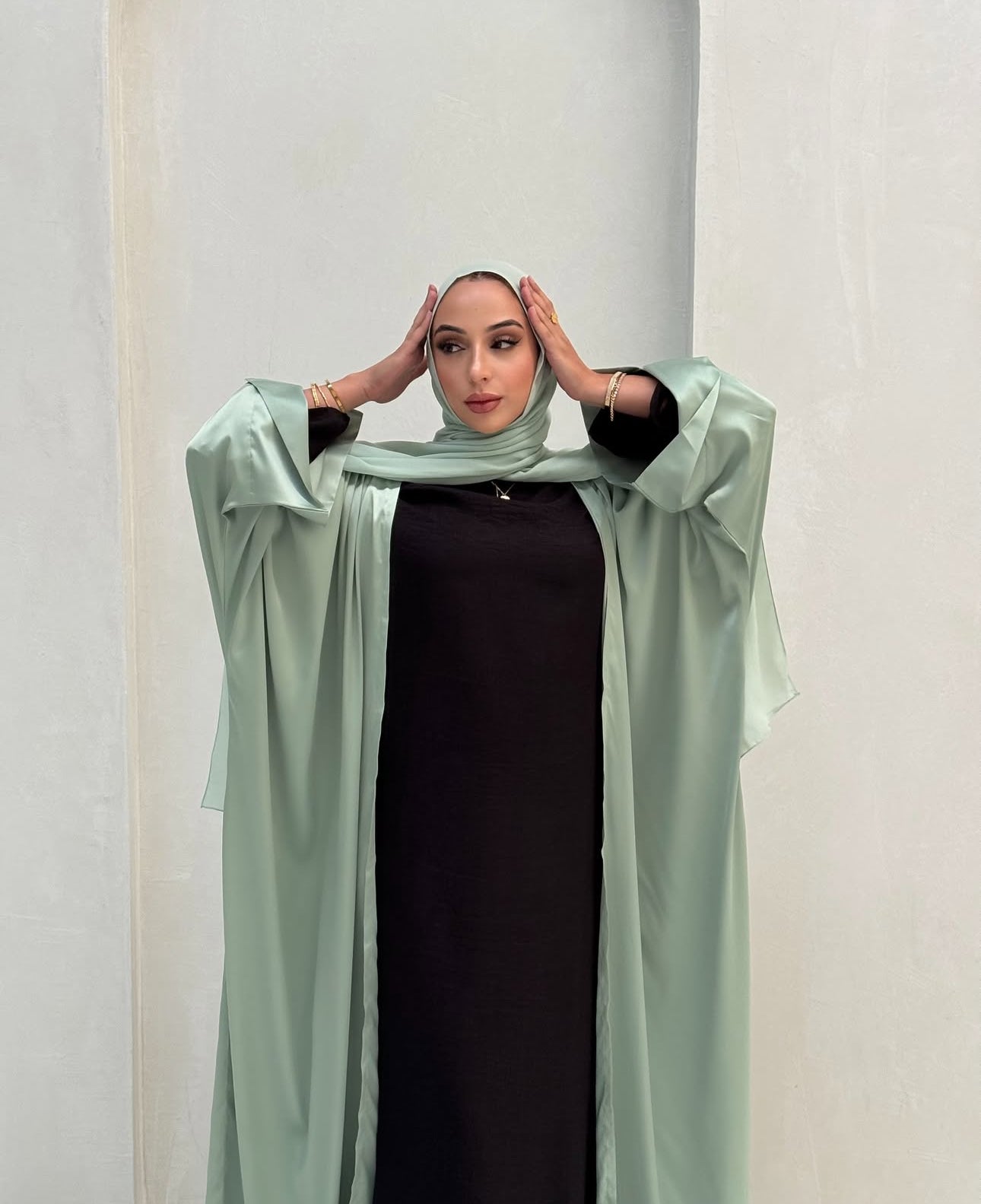 Harir Abaya- Sage Green
