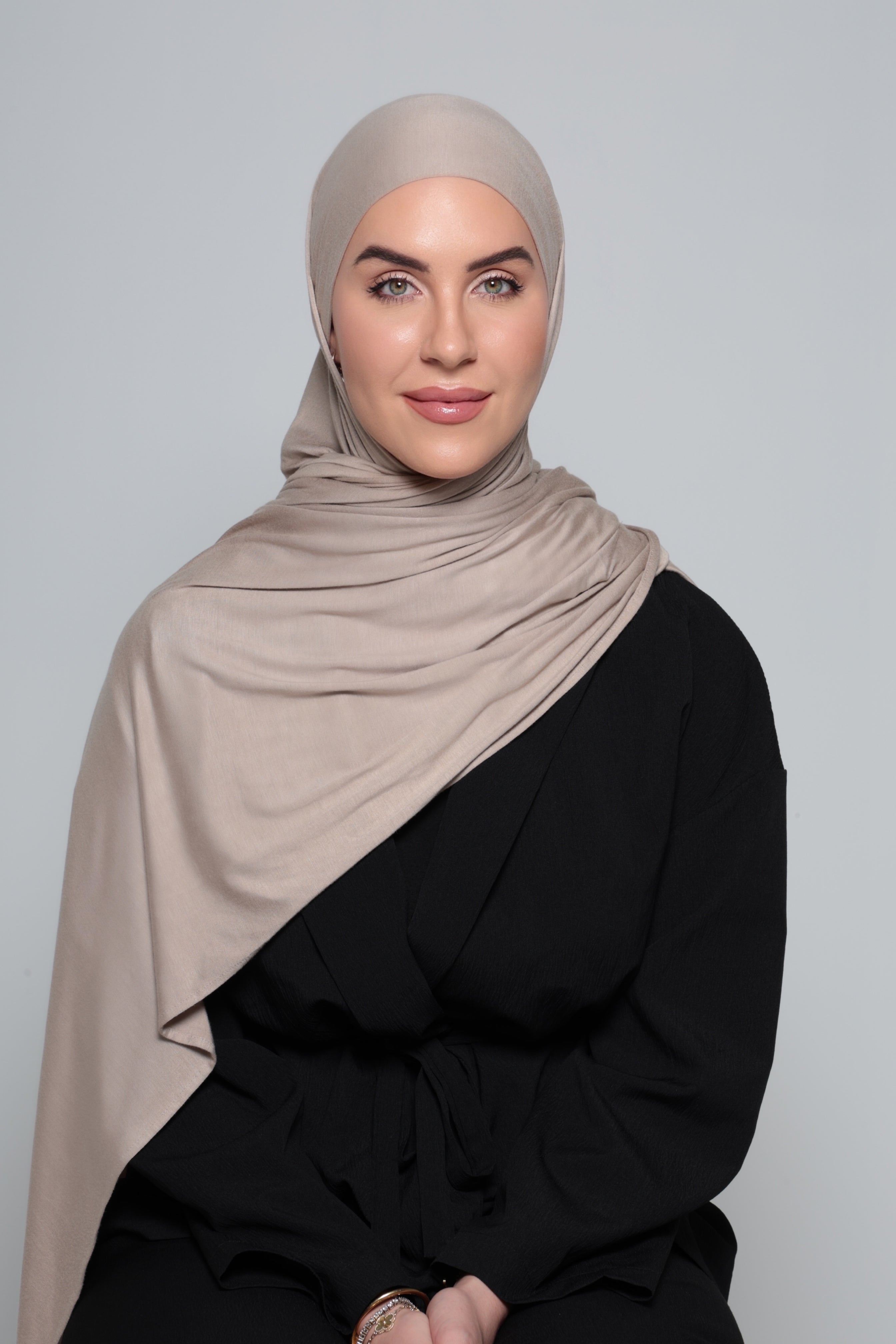 Latte Jersey Tie Hijab