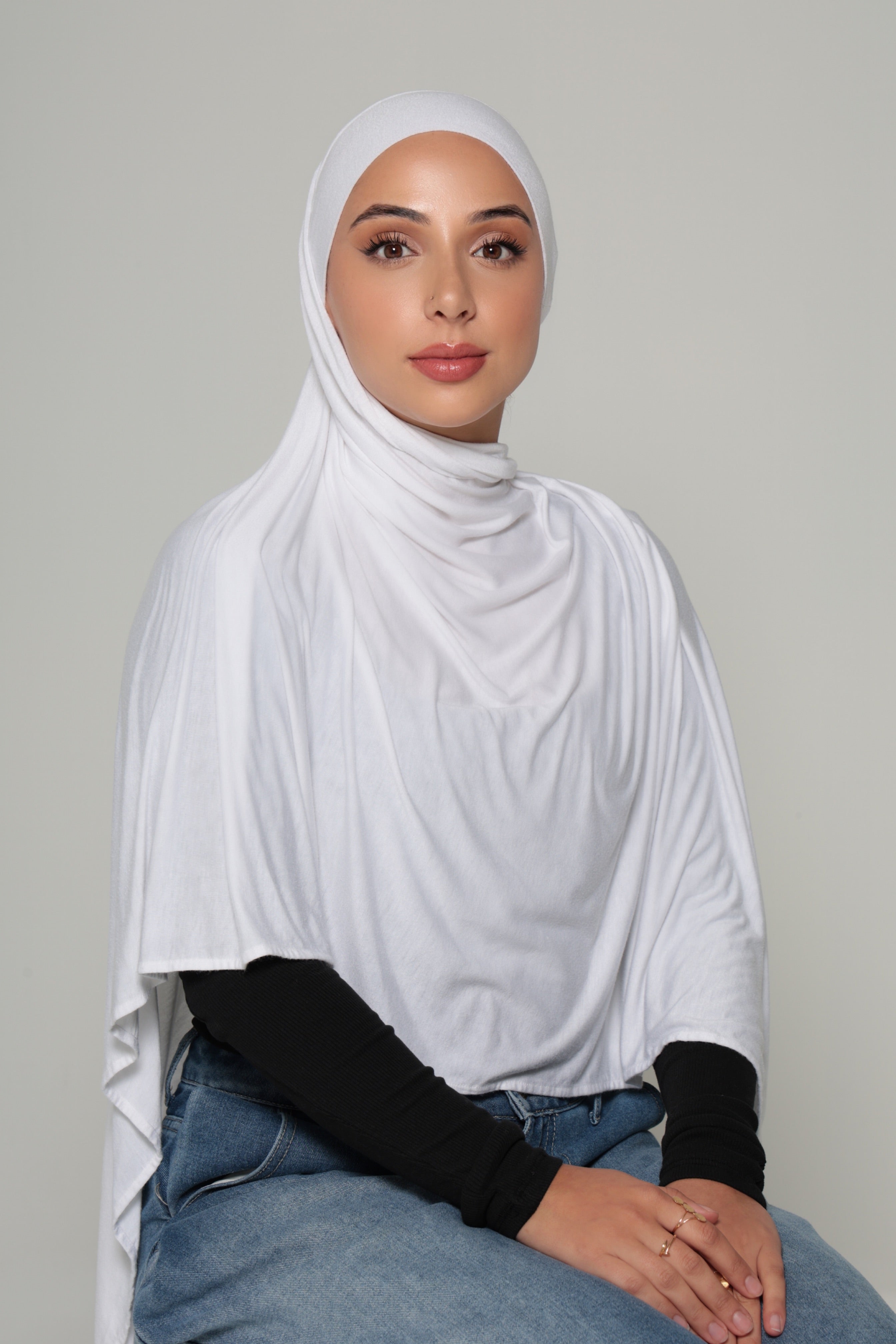 Snow Jersey Tie Hijab