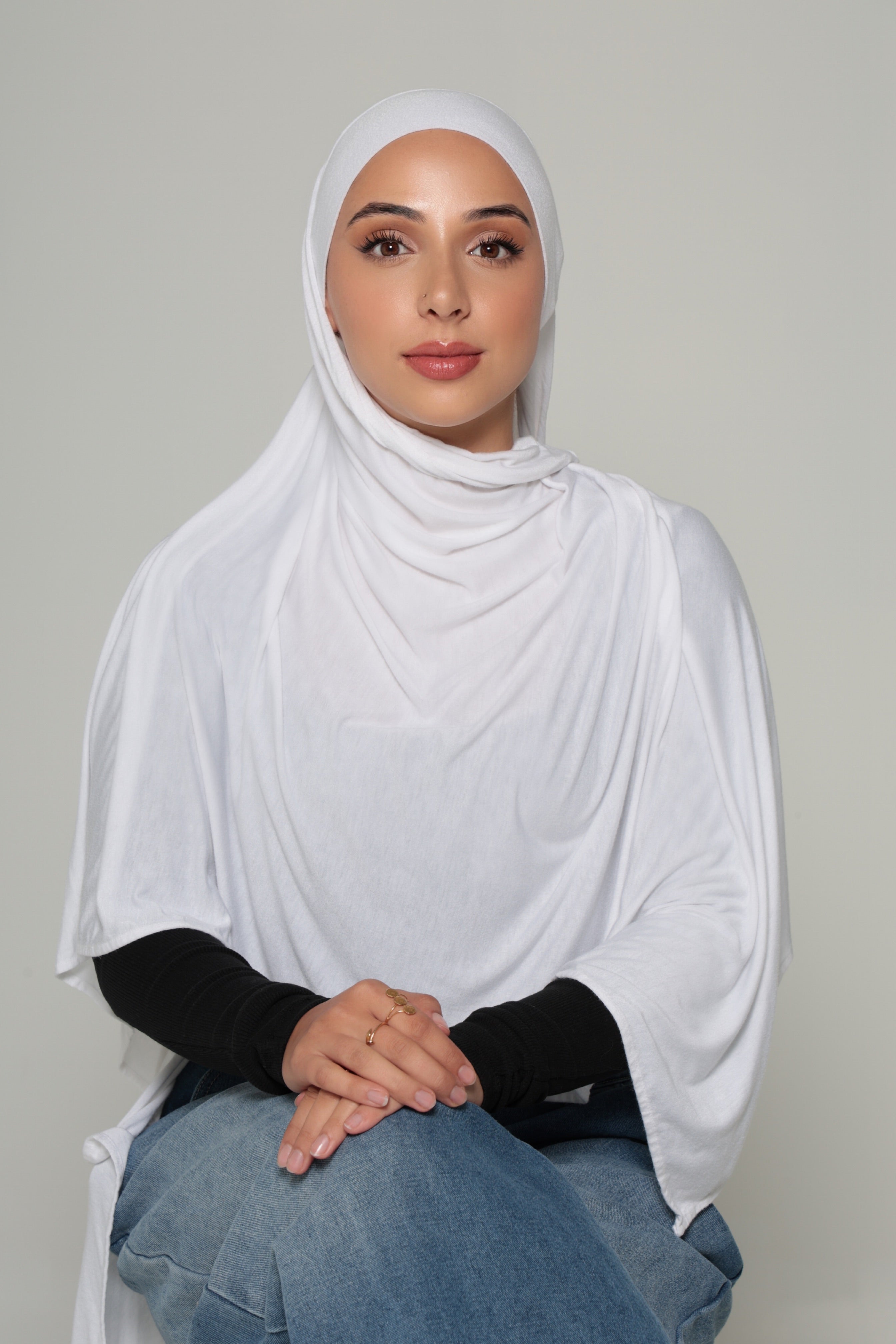 Snow Jersey Tie Hijab