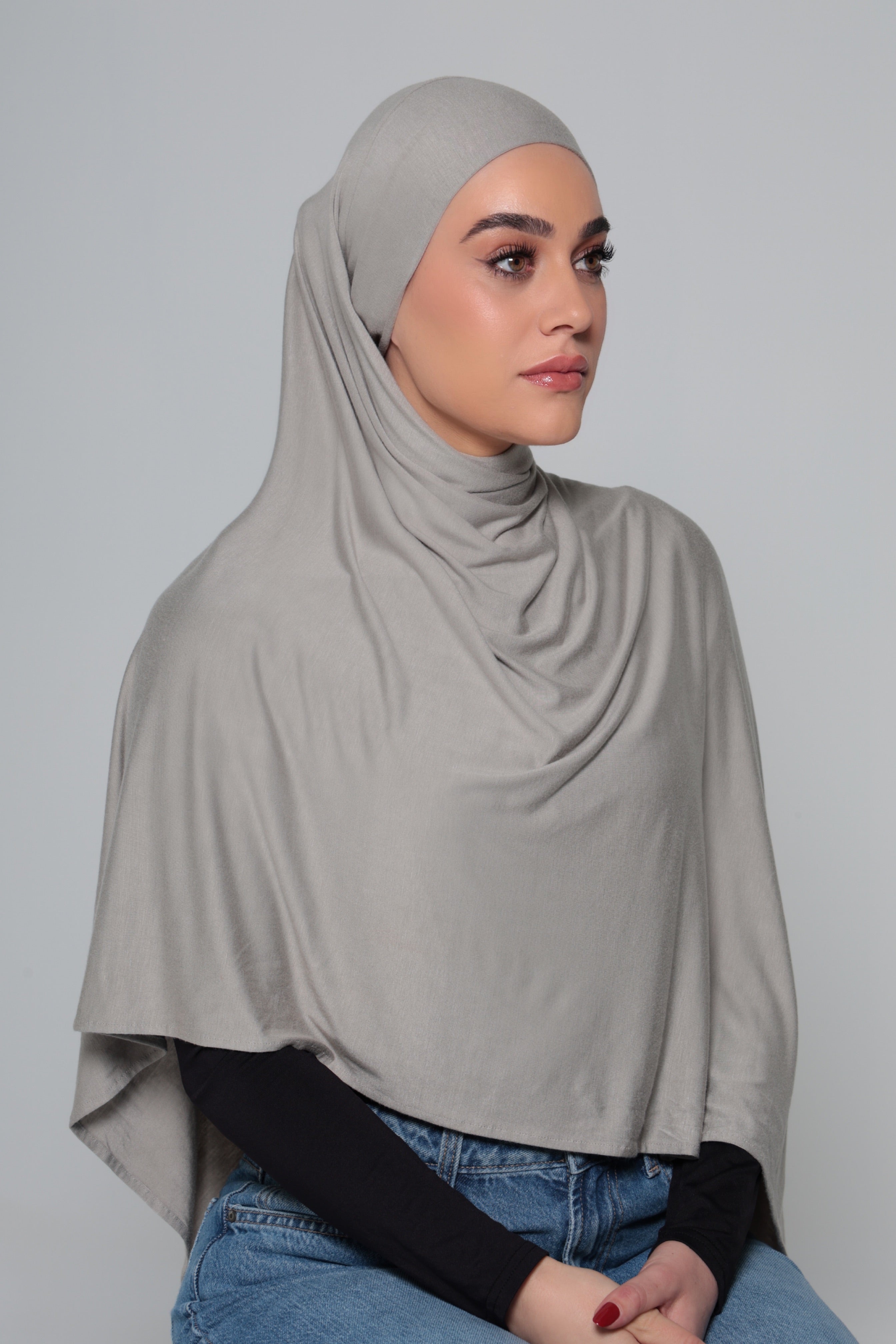 Light Sage Jersey Tie Hijab