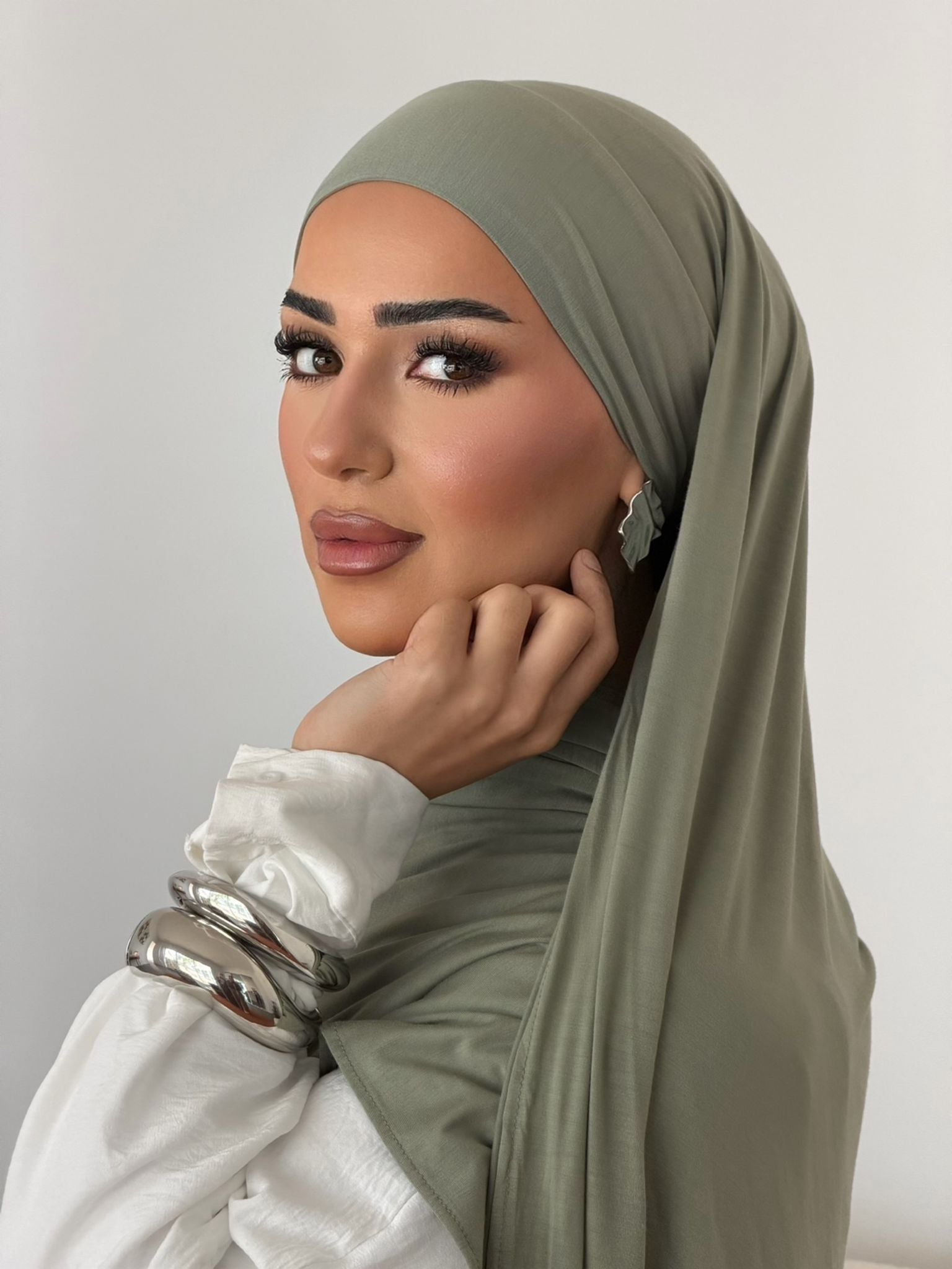 Bamboo Jersey Tie hijab