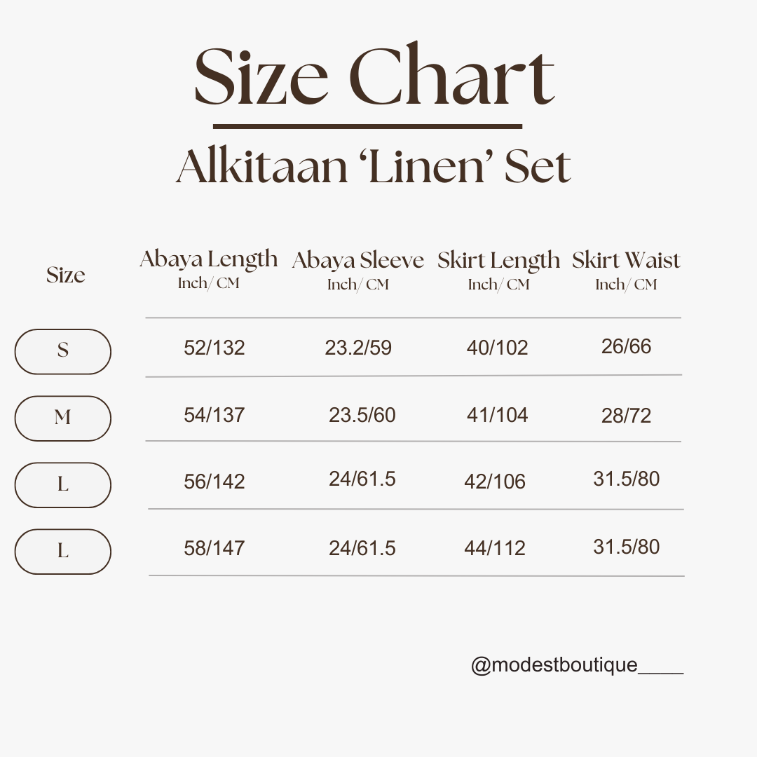 Alkitaan Set- Latte Brown