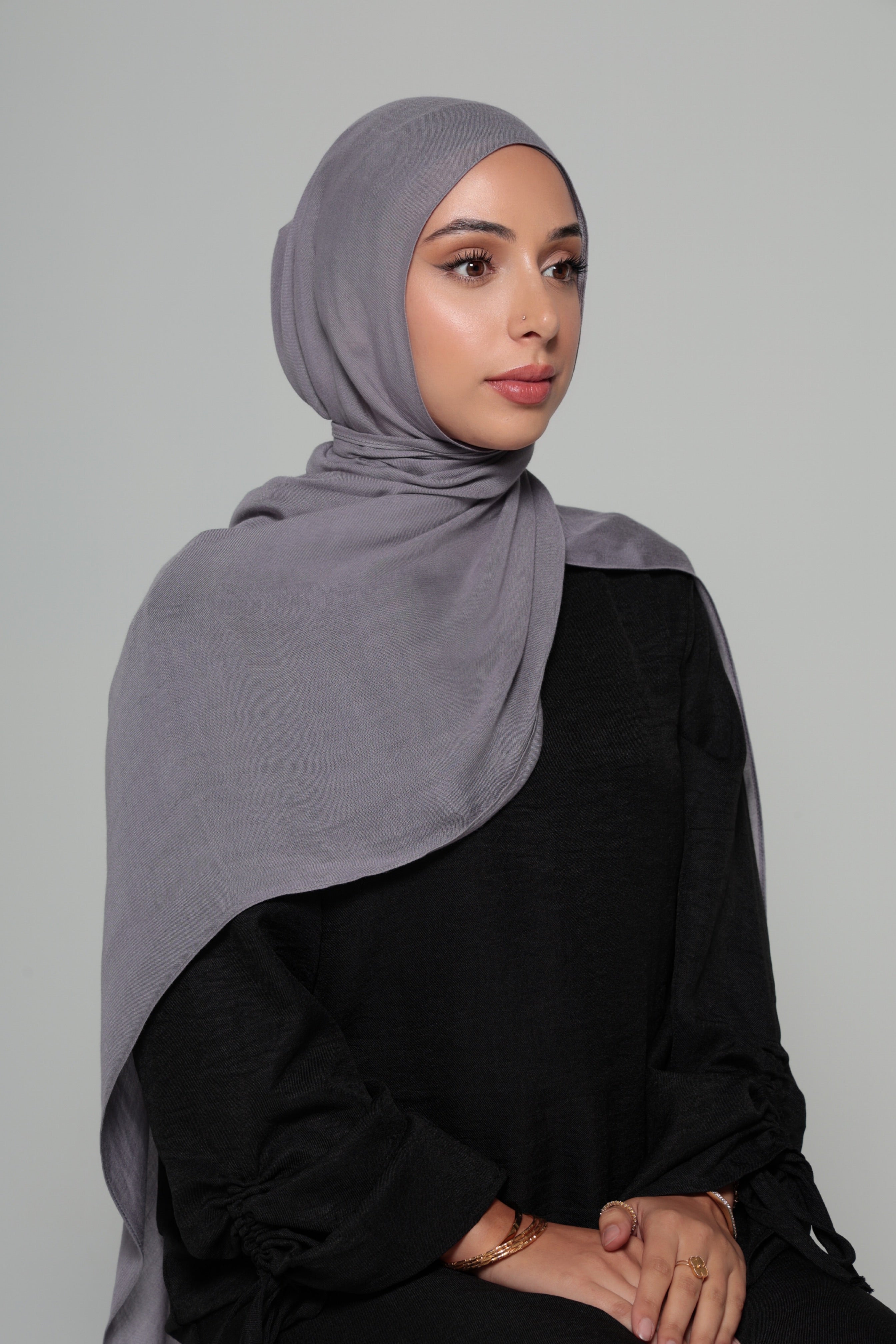 Periwinkle Grey Modal Hijab