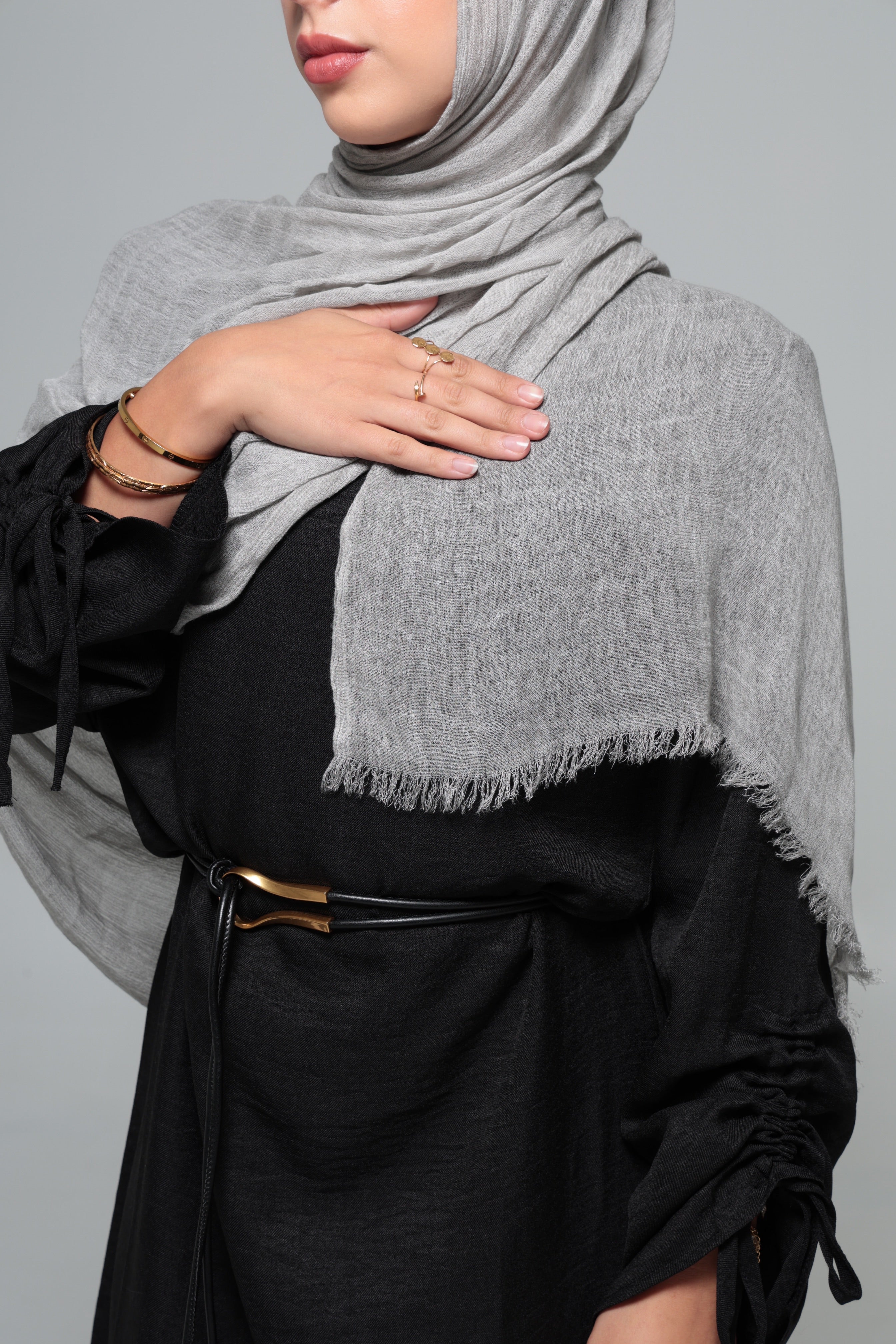 Silver Rayon Hijab